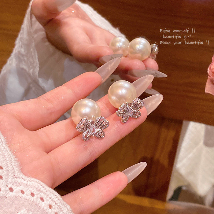 Wholesale Zircon Pearl Earrings