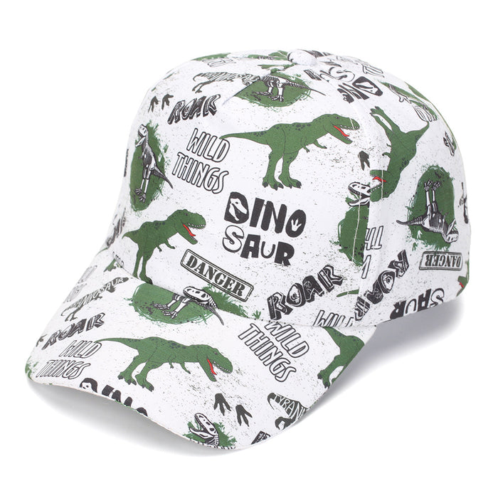 Wholesale Kids Printed Dinosaur Excavator Truck Baseball Cap Summer Sun Hat for Boys Boutique