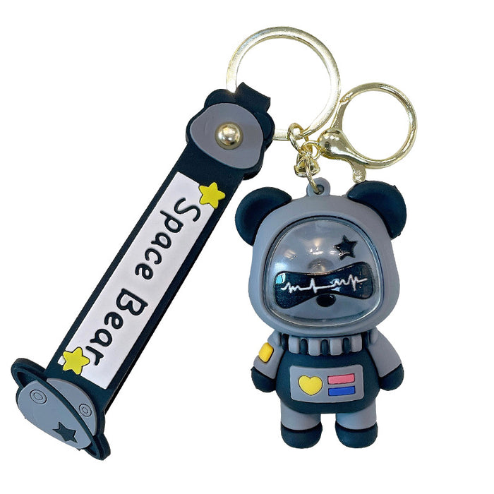 Wholesale Acrylic Cartoon Cute Glowing Space Bear Keychain JDC-KC-YanG041