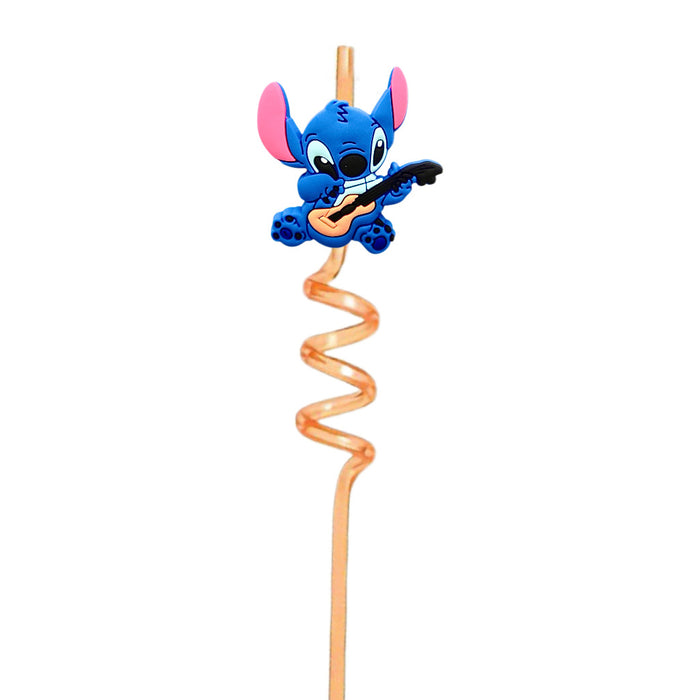 Wholesale Colorful spiral curved straw, environmentally friendly creative cartoon curved straw, party plastic straw, spot wholesale