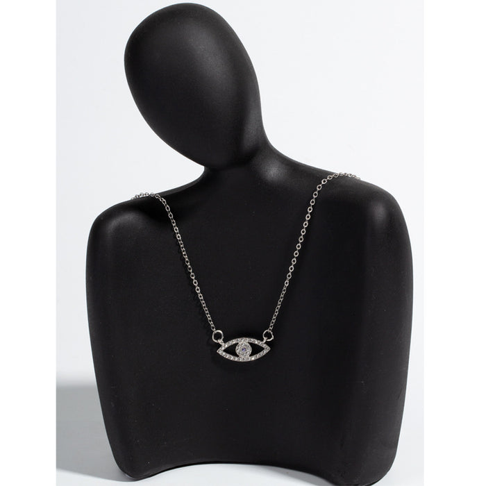 Wholesale Jewelry Fashion Diamond Devil's Eye Necklace Clavicle Chain Simple Eye Pendant