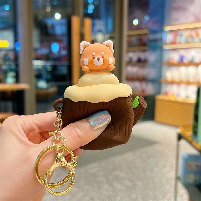 Wholesale  Cartoon cute  Keychain Decompression  Car Key Pendant Schoolbag Panda Pendant  Key Chain