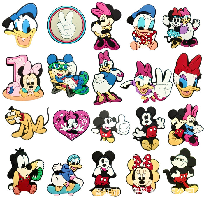 Wholesale New Cartoon Series PVC Soft Rubber Hole Shoes, Flower Shoes, Buckles, Cartoon Garden Shoes, Decorative Accessories