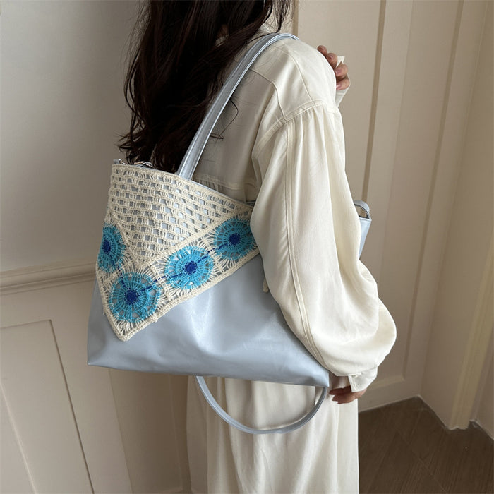 Wholesale PU Tote Bag Urban Simple Style Black Magnetic Closure Fashion
