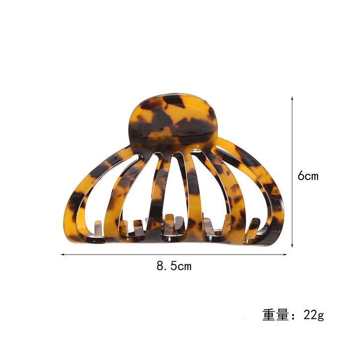 Wholesale Trendy Hollow Pumpkin Acetate Hair Claw Clip for Women Tortoiseshell Shark Clip Fashion Accessory