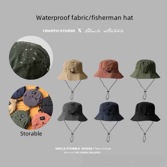 Wholesale Waterproof fisherman hat, storage bag, basin hat, thin design, quick drying outdoor climbing hat, sunshade hat
