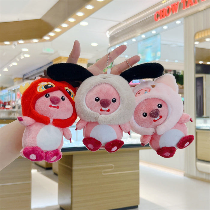 Wholesale  Cute Beaver Pendant Plush Toy Doll  Bag Pendant Keychain