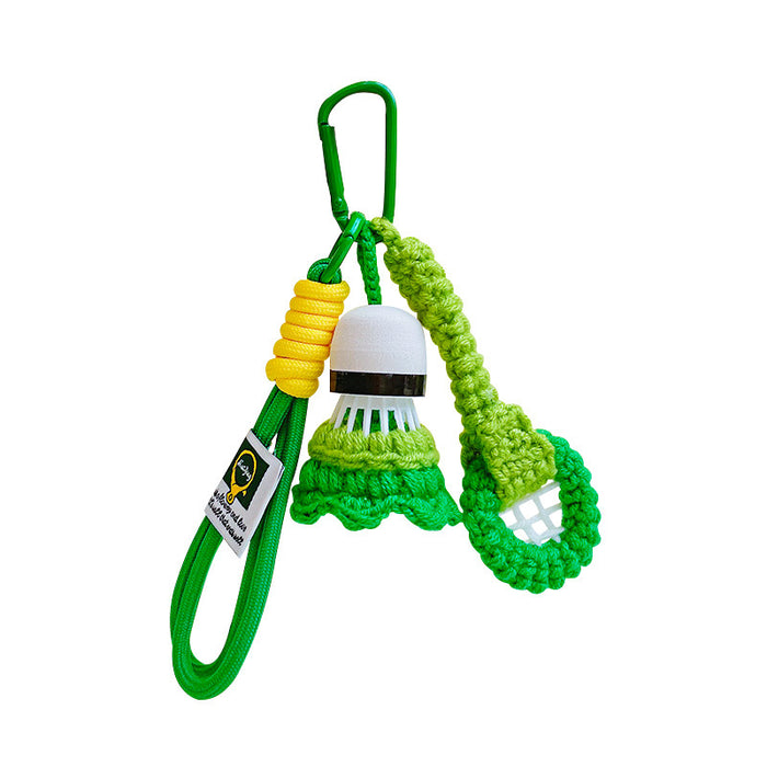 Wholesale Hand-woven badminton pendant wool bag pendant finished woven badminton keychain