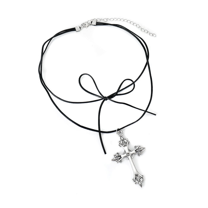 Wholesale Bow Sweet Cool Necklace Dark Necklace Women's Necklace All-match