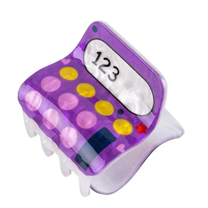 Wholesale Cute School Bus Clip Acrylic Pencil Shark Clip Computer Hairpin Apple Headwear Creative School Season Hair Accessories