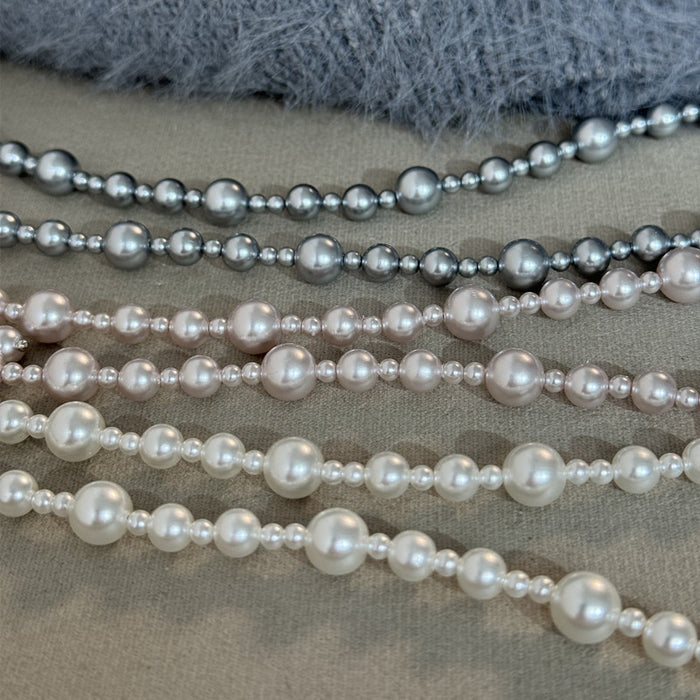 Wholesale   Diamond  Pearl Necklace Neck Chain Woolen Chain Elegant Clavicle Chain for Women