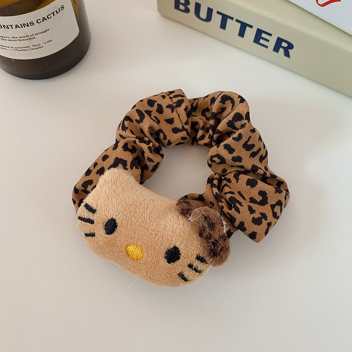 Wholesale Leopard print scrunchie,  hair tie,  elastic band