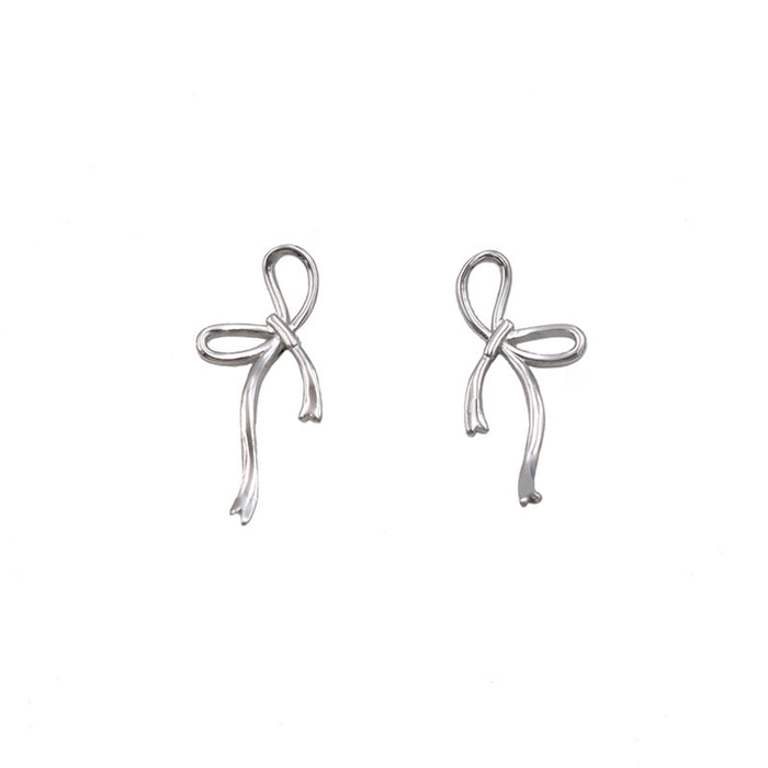 Wholesale Hollow Earrings Simple Light Titanium Steel