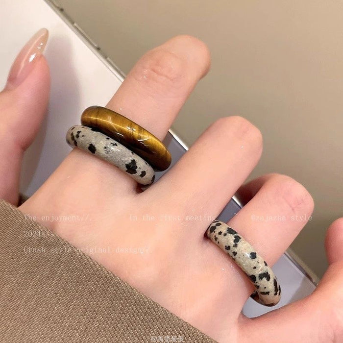 Wholesale Natural ring retro fashion index finger temperament personality versatile spotted ring