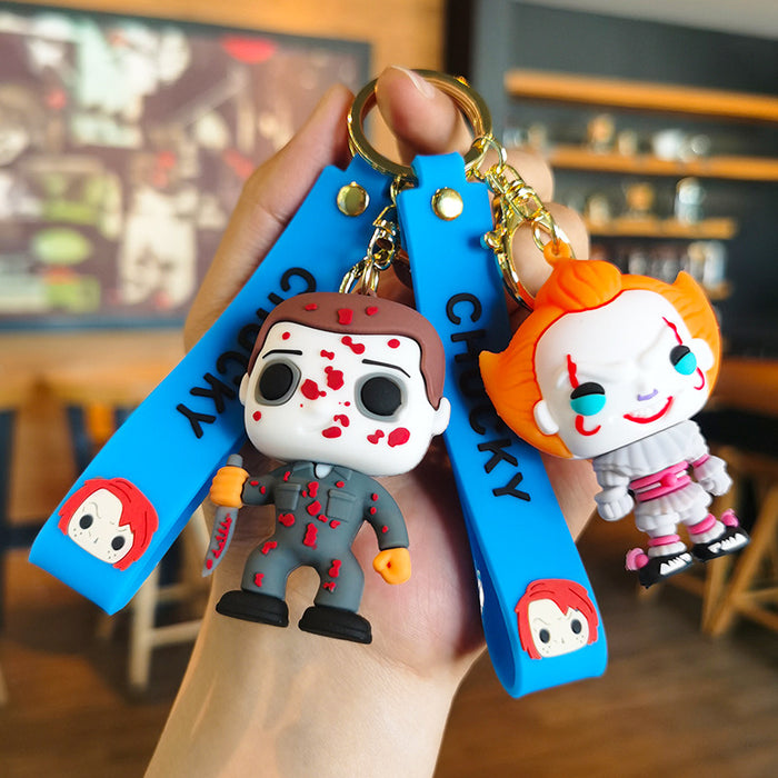 Wholesale Rubber Cartoon Doll Keychain JDC-KC-Tingm187