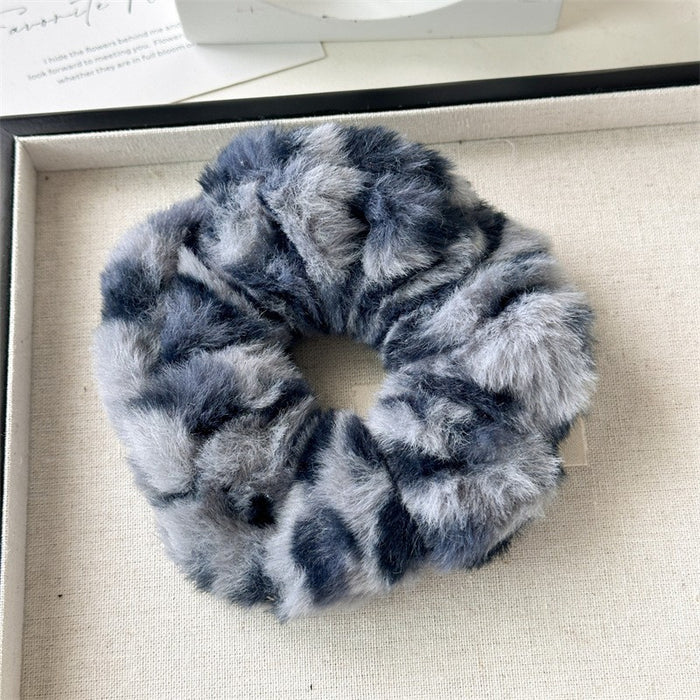 Wholesale Leopard Color Plush High Elastic Hair Scrunchies
