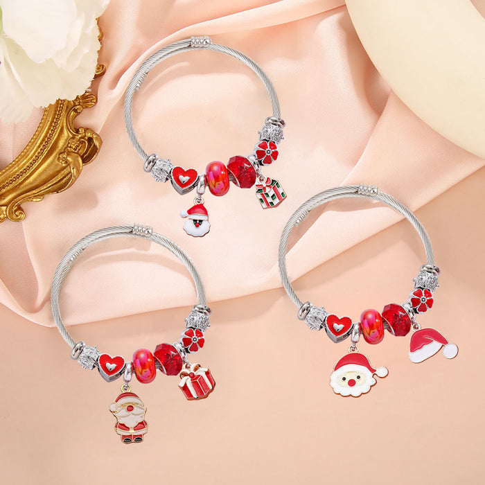 Wholesale Stainless Steel Beaded Bracelet Christmas Gift MOQ≥2