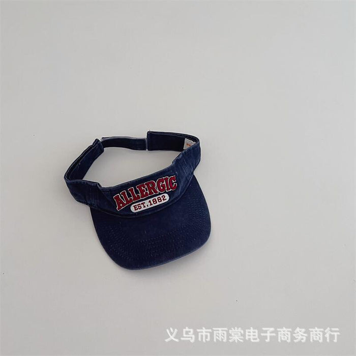 Wholesale Children's Empty Top Hat Simple Letter Sun Hat