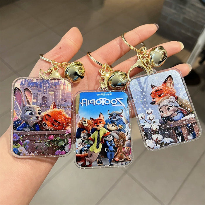Wholesale 5 PCS Cute cartoon acrylic keychain