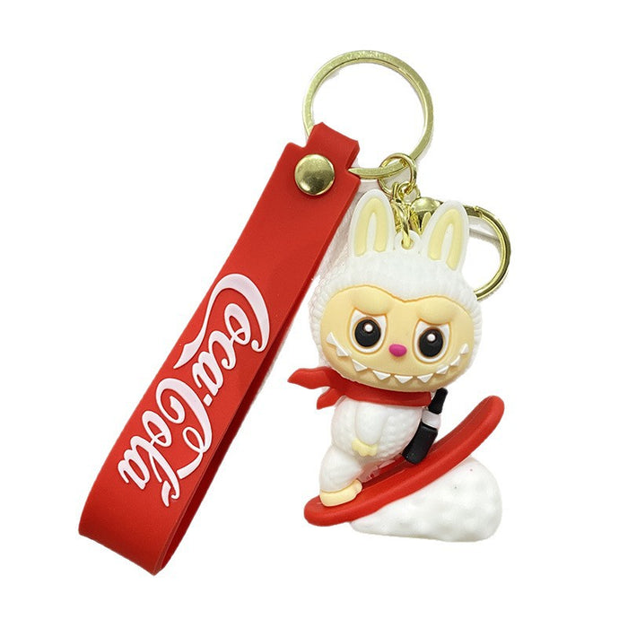 Wholesale Cartoon Cross-Dressing Little Sheep Keychain Silicone Doll Gift Car Keychain Pendant