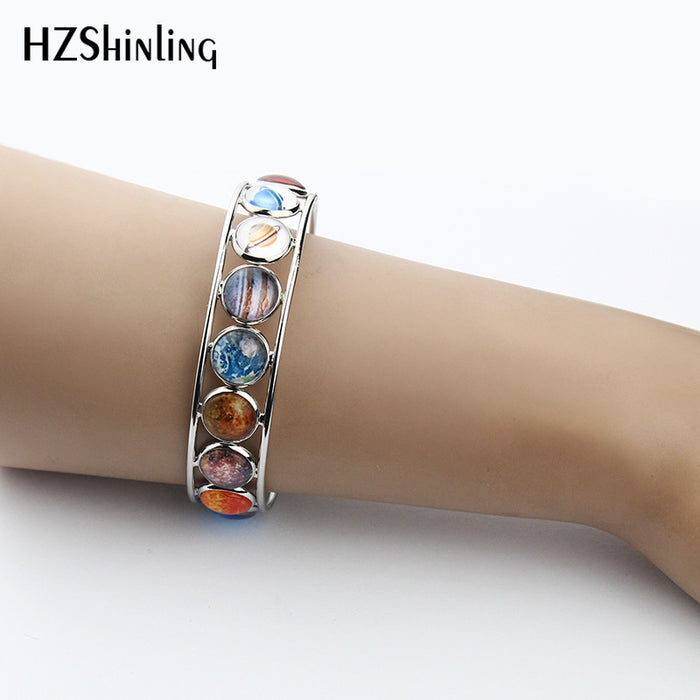 Wholesale Starry Night Cuff Bracelet Sunflower Bracelet Almond Branch Blooming Bracelet Handmade Jewelry