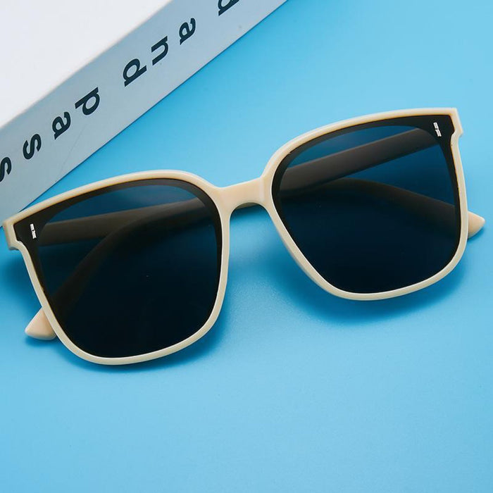 Wholesale New style metal vertical lens rice nail sunglasses fashion