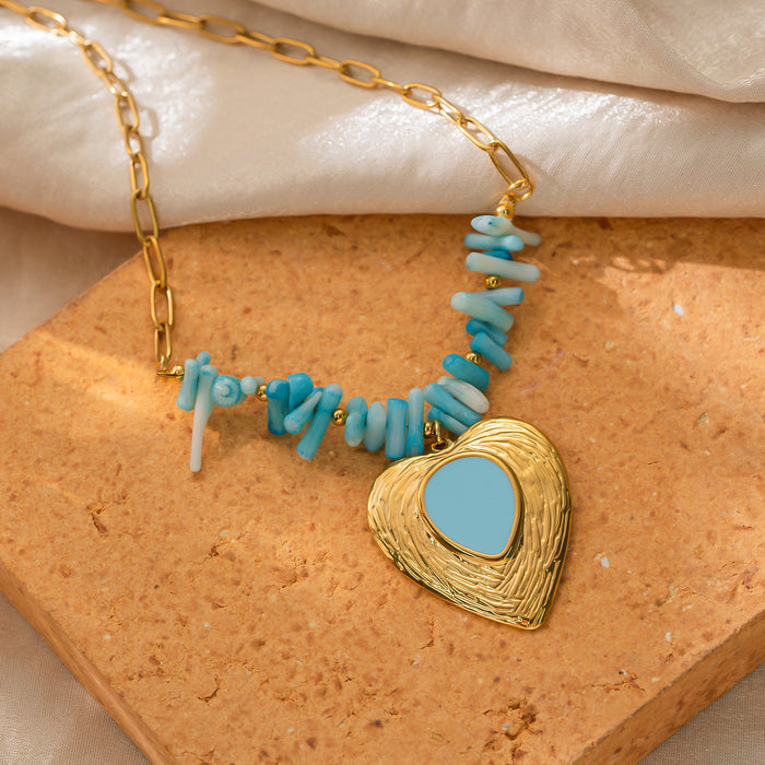 Wholesale Irregular Blue Coral Branch Necklace