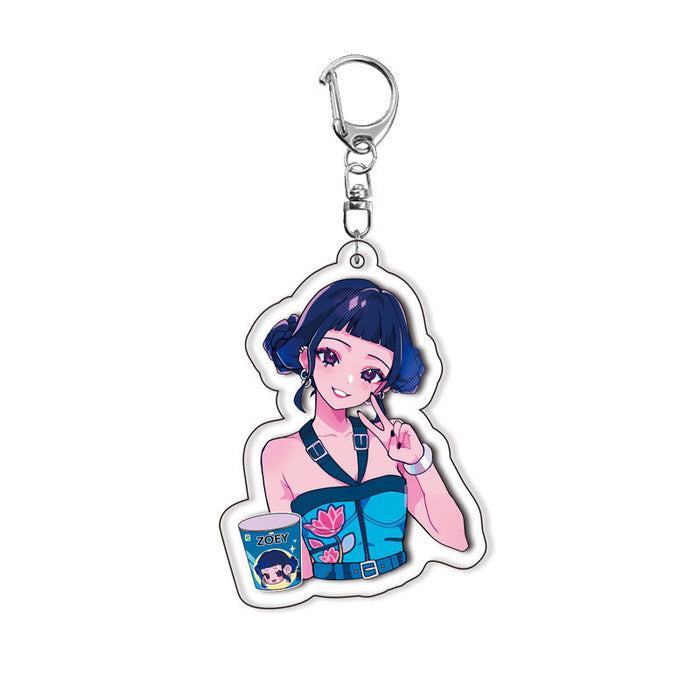 Wholesale Double-sided acrylic keychain with interlayer design  anime character backpack accessory
