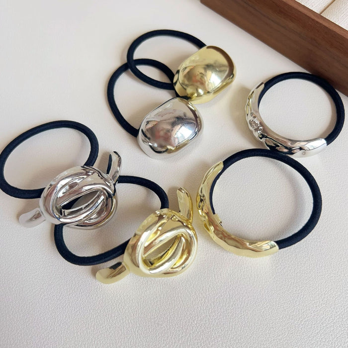 Wholesale Metal Cross Golden Head Rope Ball Head Rubber Hair Ring Hair Rope