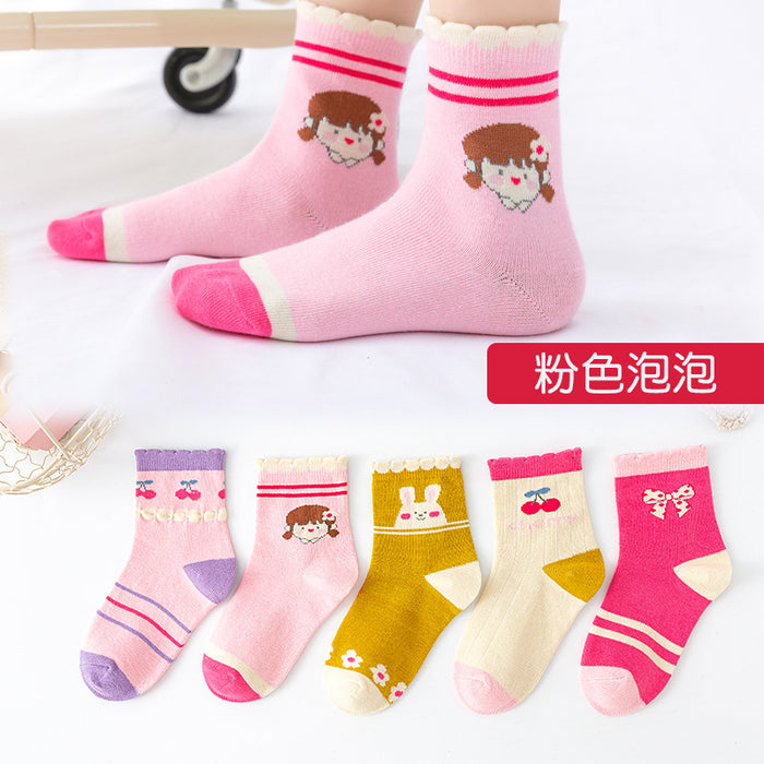 Wholesale 5pcs children' s socks baby sports socks large children' s stockings