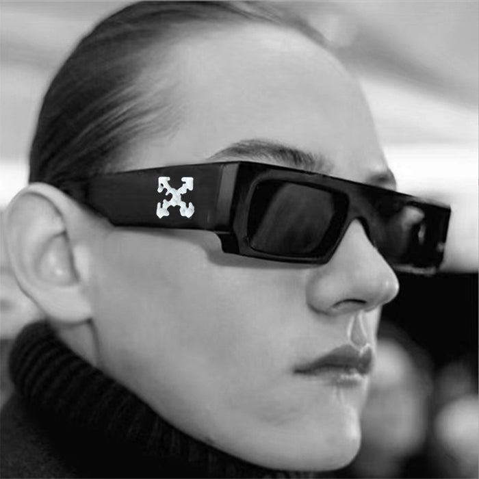 Wholesale New rectangular glasses, wide leg sunglasses, sunglasses