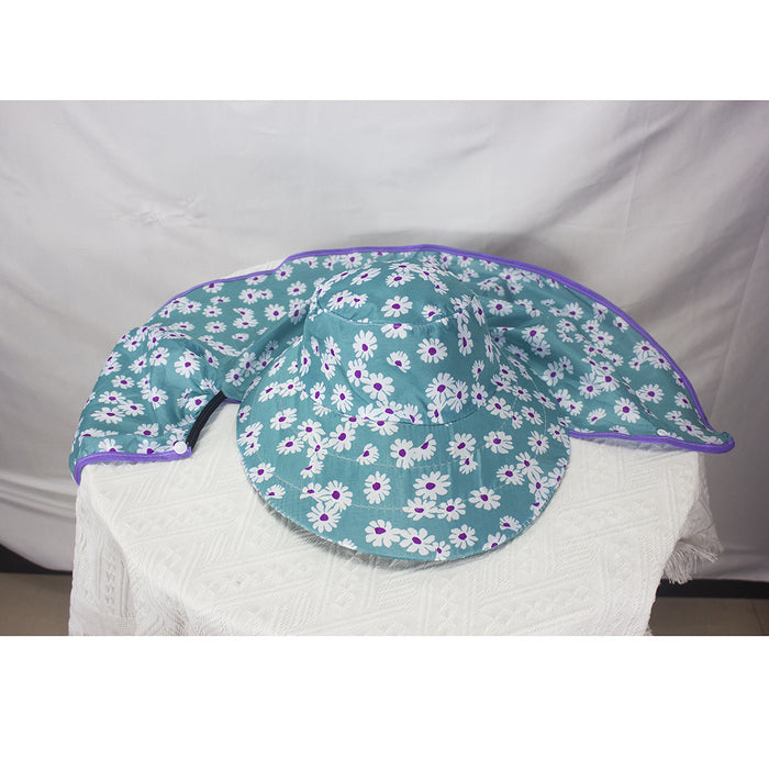 Wholesale Summer hat brim tea picking hat UV resistant neck protection hat
