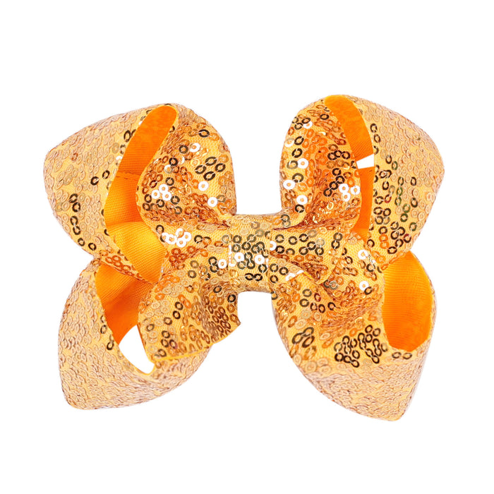 Wholesale Children's jewelry 5-inch sequin bow hair clip with hairpin