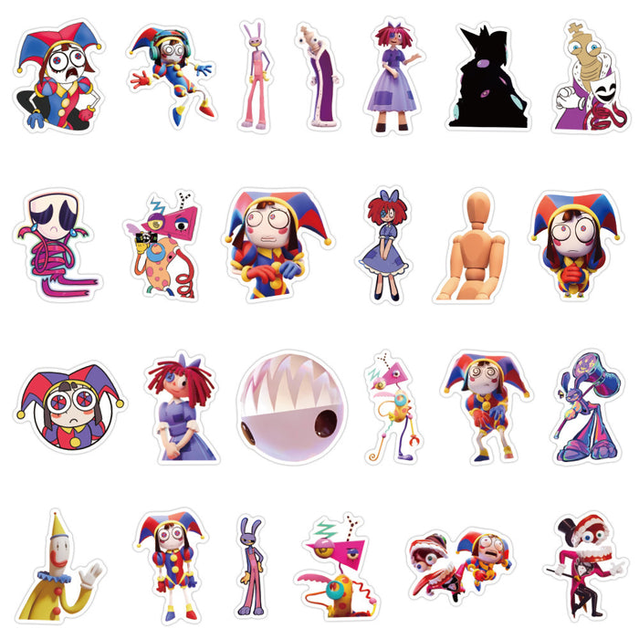 Wholesale 50pcs Circus stickers,  guitar,  notebook,  water cup stickers