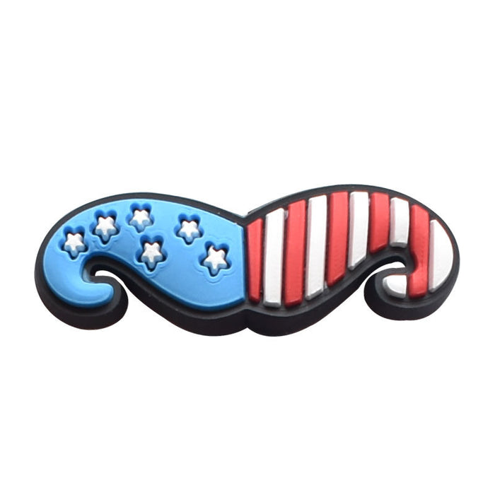 Wholesale Random 100PCS PVC American Independence Day Cartoon Crocs Accessories JDC-SC-JXQ015