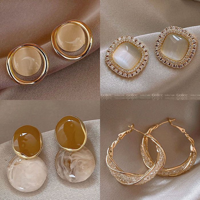 Wholesale Retro Cat' s Eye  Hoop Earrings