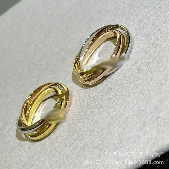 Wholesale Classic Edition Ring with Intertwined Circles Crafted by Heavy Industry