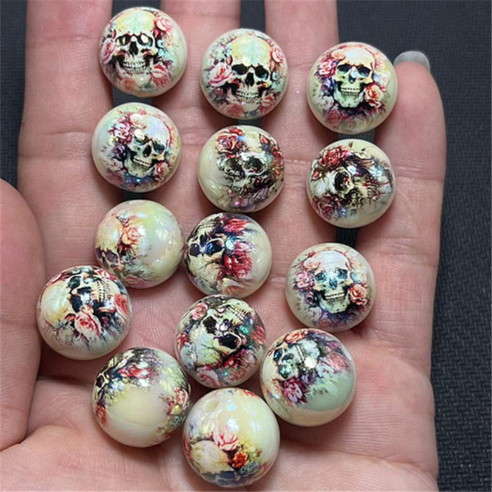 Wholesale 200pcs Halloween Series Acrylic Electroplated Beads JDC-BDS-Xiaox001