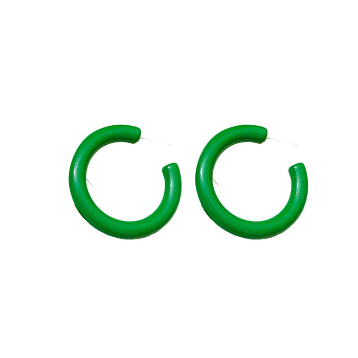 Wholesale Silver Needle Round Hoop Earrings Summer Fresh Simple Earrings Fashion Earrings