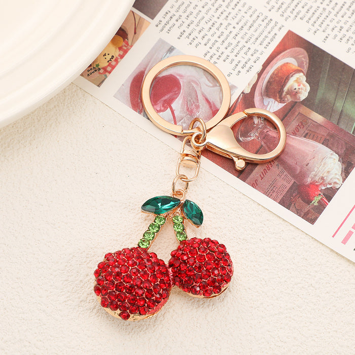 Wholesale Fruit Shaped Metal Keychain Decorative Bag Charm MOQ≥2
