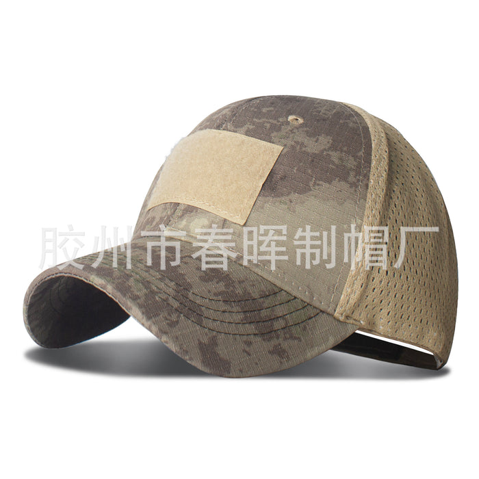 Wholesale New camouflage baseball cap, military fan sun hat, grid duckbill cap, python patterned military training cap
