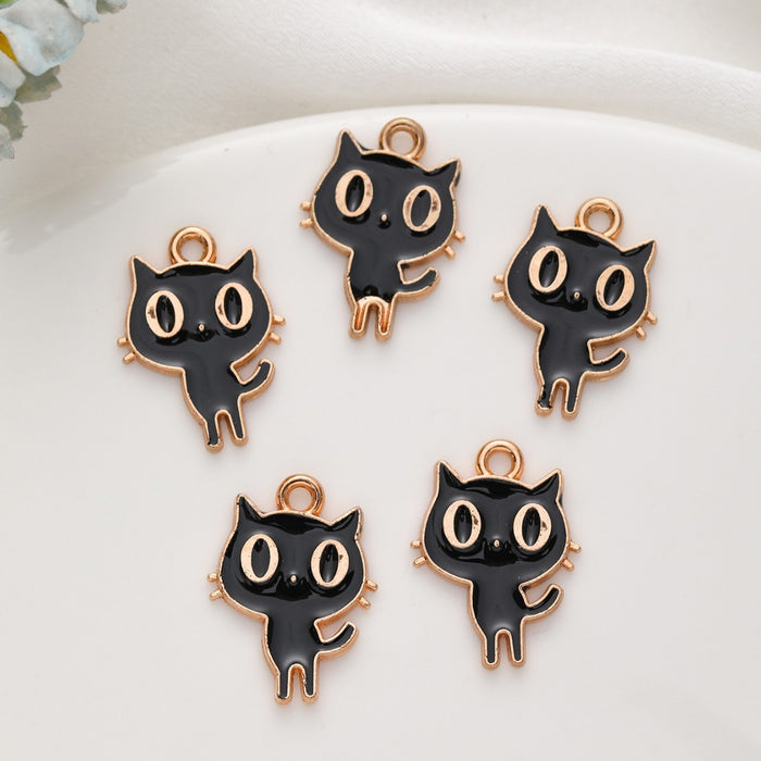 Wholesale 100 PCS DIY Alloy Accessories Cat Bracelet Charm