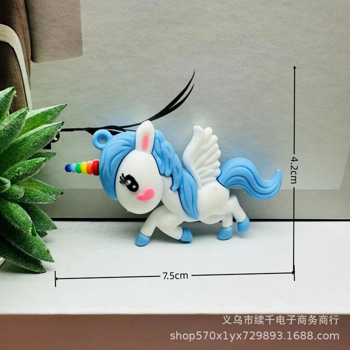 Wholesale Cute Angel Keychain PVC Soft Plastic Bag Pendant