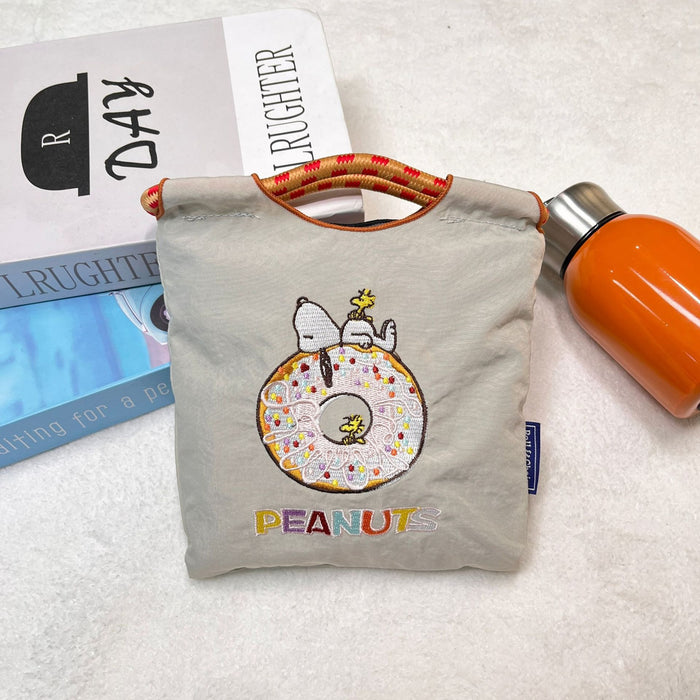 Wholesale Needle Embroidered Donut Mini Bag Mini Shoulder Crossbody Bag Handbag Canvas Bag