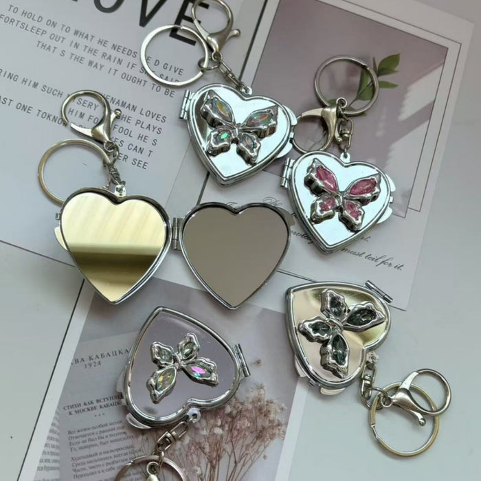 Wholesale Butterfly Love Mirror Keychain