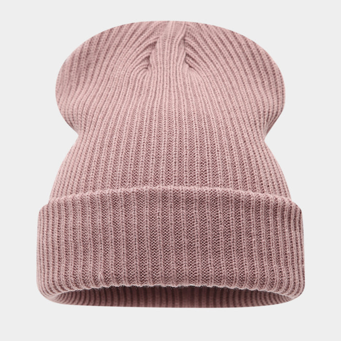 Wholesale Double-striped cuffed pullover warm knitted fashionhat