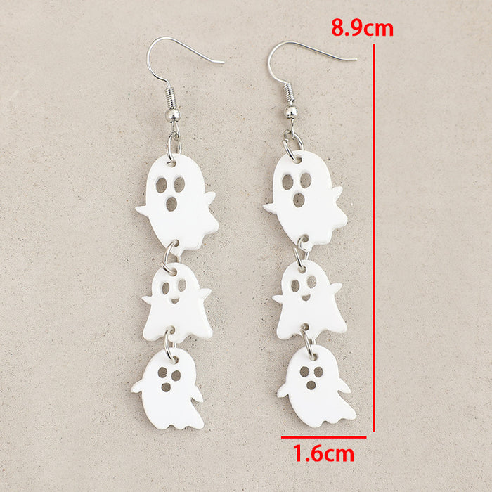 Wholesale Gothic Ghost Three-Piece Acrylic Earrings Jewelry Accessory