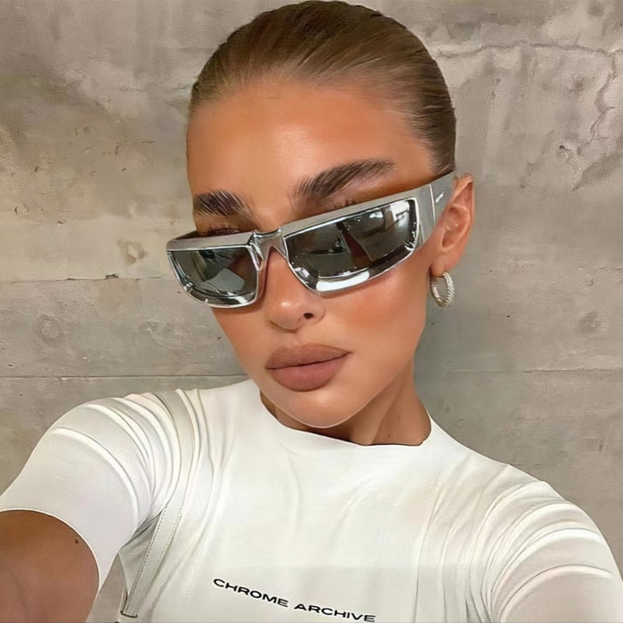 Wholesale Future oriented sunglasses, new silver sunglasses, cycling glasses