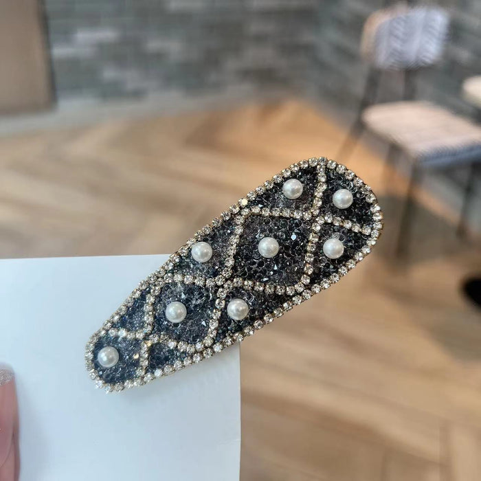 Wholesale Pearl Rhinestone Hairpin Side Clip Bangs Clip Back Head