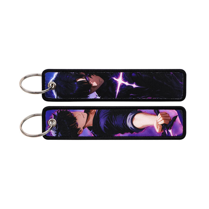 Wholesale Anime Style Cloth Keychain Woven Label Pendant Trendy Bag Charm Car Key Accessory For Everyday Use